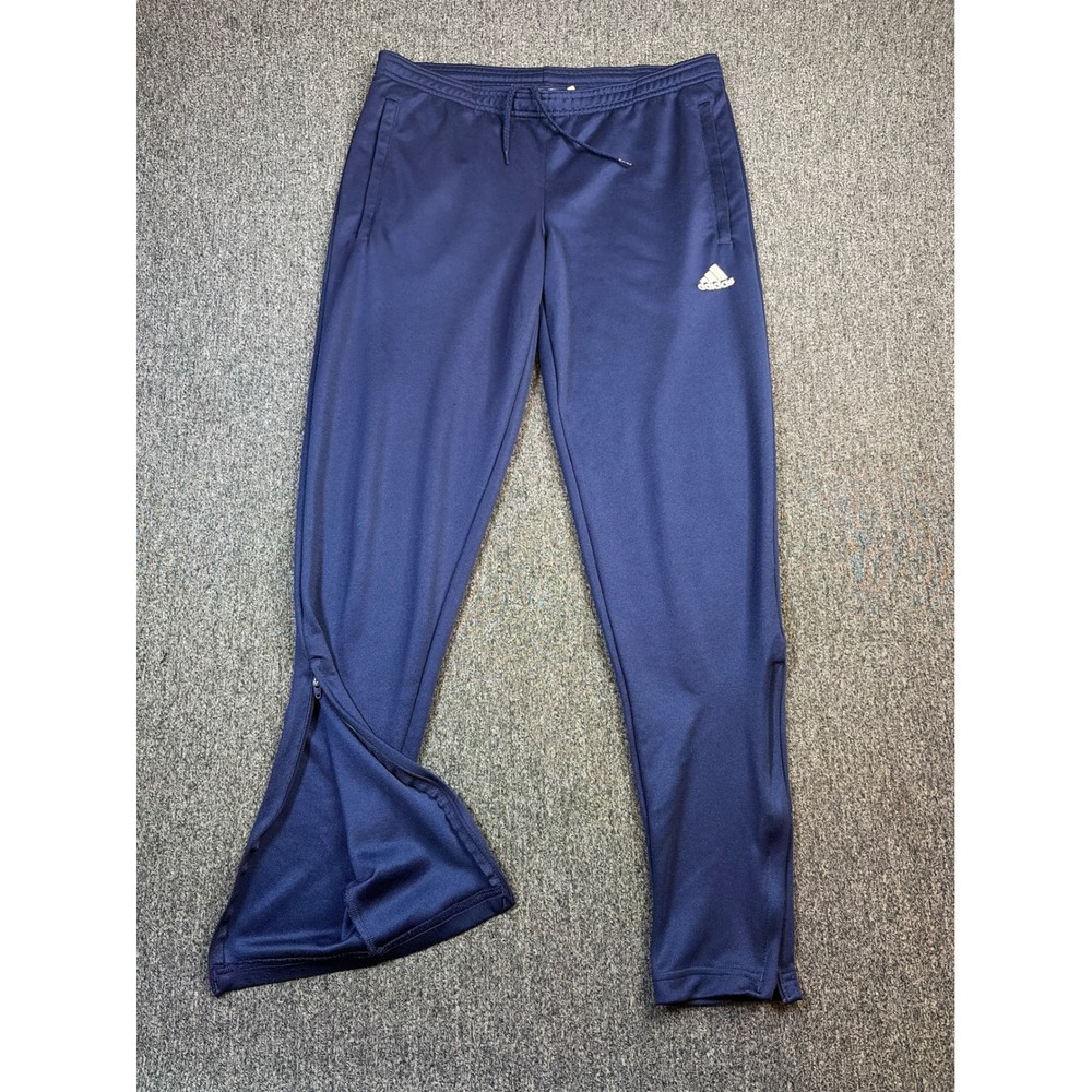 Adidas Mens Climalite Track Pants Navy Blue Soccer Training S22406‎ Size Medium